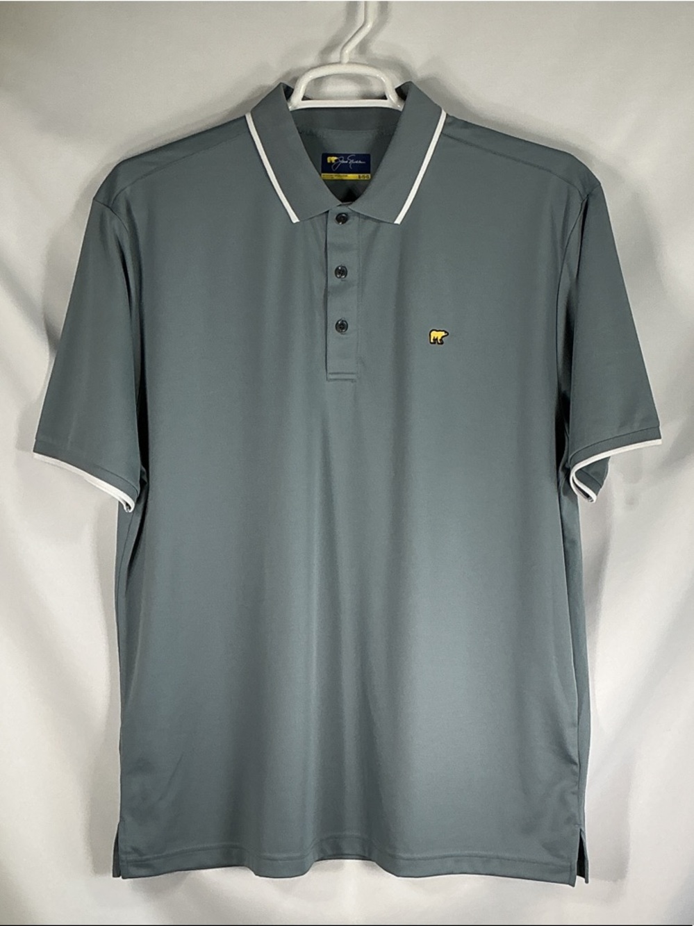 Jack Nicklaus Black Label Golf Polo Shirt XL Gray Heather Jasper Stretch